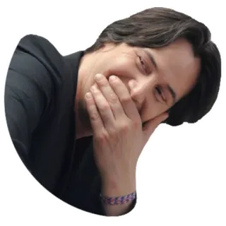 🤭 người, đàn ông, cười, mỉm cười, chân dung, biểu cảm telegram sticker