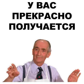 🎶 У ВАС ПРЕКРАСНО ПОЛУЧАЕТСЯ русский, текст, поддержка, позитивный whatsapp sticker