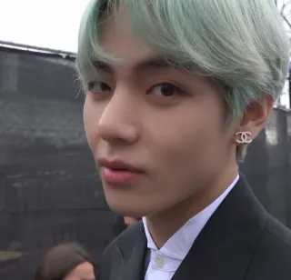 🕸 V V, BTS, K-Pop, певец, знаменитость, айдол telegram sticker