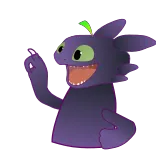 👆 drago, cartone animato, carino, divertente, mostro telegram sticker