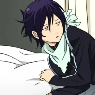 🎴 Yato Noragami Anime, Yato, Noragami, assonnato, stanco, esausto whatsapp sticker