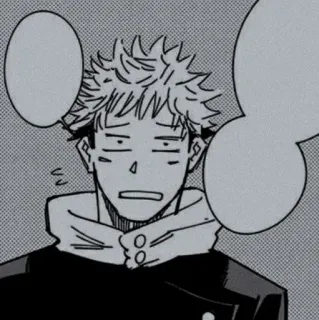 🌫 Yuji Itadori Jujutsu Kaisen anime, manga, Yuji Itadori, Jujutsu Kaisen, character, sticker, illustration whatsapp sticker
