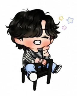 🦁 милый, мультфильм, персонаж, чиби, аниме telegram sticker