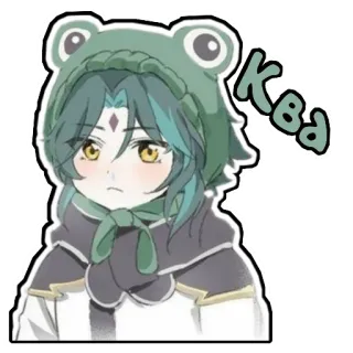 😋 Kbd อนิเมะ, ตัวละคร, หมวกกบ telegram sticker