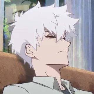 ⌚️ anime, cabelo branco, personagem, masculino telegram sticker
