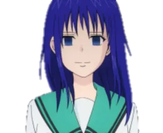 😨 Saiko Teruhashi The Disastrous Life of Saiki K. Аниме, Saiki K, Терухаши, голубые волосы, аниме девушка telegram sticker