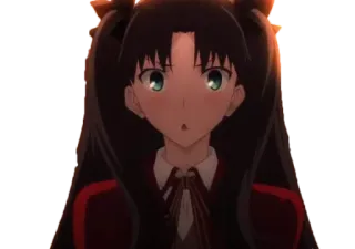😳 Rin Tohsaka Fate/stay night anime, character, Rin Tohsaka, Fate/stay night, teenager telegram sticker