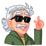 😎 Einstein, Wissenschaftler, Idee, Denker, Genie, klug, intellektuell telegram sticker