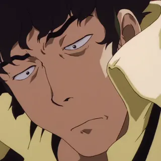 🚬 Spike Spiegel Cowboy Bebop Anime, Desenho animado, Personagem, Spike Spiegel, Cowboy Bebop, Retrato whatsapp sticker