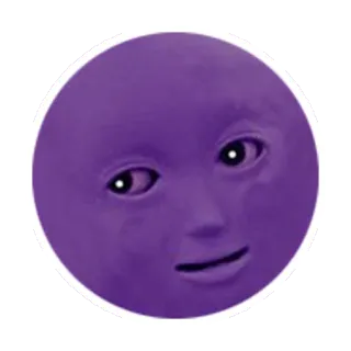 🌑 fioletowa twarz, straszna twarz, dziwna twarz, dziwne, śmieszne whatsapp sticker
