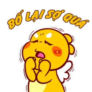 🤣 Bỏ lại sợ quá desenho animado, dinossauro, Vietnã, vietnamita whatsapp sticker