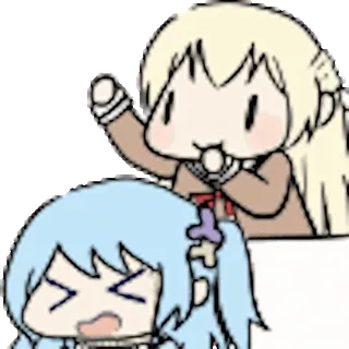 👊 anime, carino, chibi, kawaii telegram sticker