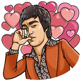 😍 Bruce Lee bruce lee, coeurs, amour, arts martiaux, acteur whatsapp sticker