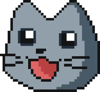 😺 кот, пиксель арт, животное, стикер, милый telegram sticker