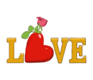 🌹 LOVE amor, corazón, rosa, texto, saludo, san valentín telegram sticker