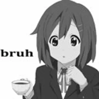 🗿 bruh Anime, Bruh, Meme, Réaction, Mignon whatsapp sticker