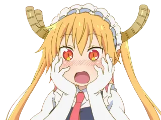 😍 Tohru Miss Kobayashi's Dragon Maid 动漫, 龙, 女仆, 可爱, 托尔, 动漫女孩 telegram sticker