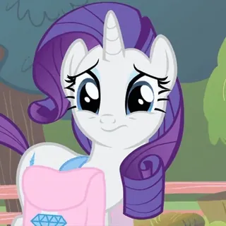 😟 Rarity My Little Pony Poney, Dessin animé, Mignon, Animal, Licorne, Magie, Pleurs telegram sticker