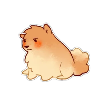 🤕 หมา, น่ารัก, สัตว์เลี้ยง, สัตว์, ปุย telegram sticker