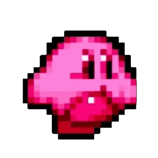 🌟 Kirby Kirby, video game, Nintendo, pink, pixel art, character telegram sticker
