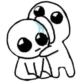 🫥 cartoon, hug, sad, crying, comfort, support telegram sticker