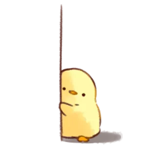 💛 น่ารัก, ลูกเจี๊ยบ, คาวาอิ, สัตว์, การ์ตูน, สีเหลือง, นก telegram sticker