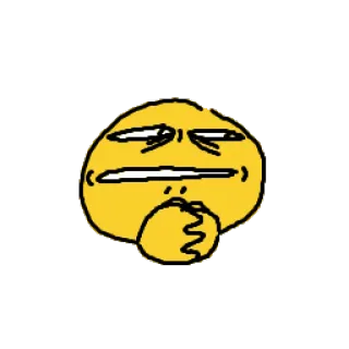 😒 Emoji, Pensando, Desenho animado, Rosto, Meme, Engraçado telegram sticker