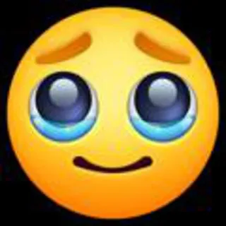 🥺 emoji, sad, pleading, eyes, crying telegram sticker
