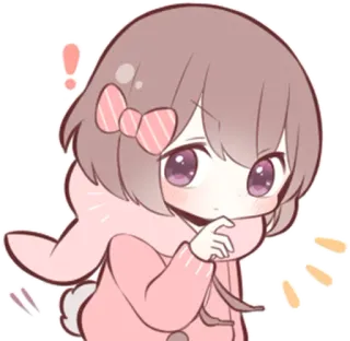 🤔 Аниме, Кавай, Милый, Девушка, Мультфильм telegram sticker
