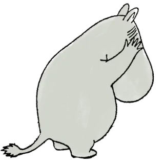 😞 Moomin Moomin, personaje de dibujos animados, Tove Jansson, escandinavo, Finlandia telegram sticker