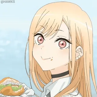 🍔 Marin Kitagawa My Dress-Up Darling Marin Kitagawa, My Dress-Up Darling, Anime, Essen, Sandwich telegram sticker