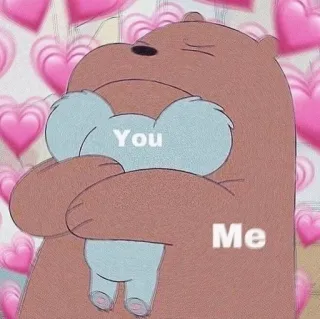 🤗 You
Me Bär, Umarmung, Liebe, Zuneigung, Cartoon, Süß, Herzen whatsapp sticker