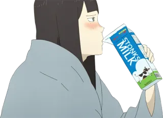 🥛 STONKS MILK susu, stonks, meme, anime, minum telegram sticker