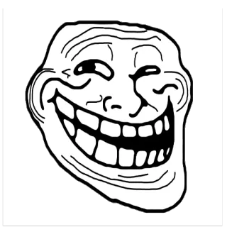 😜 Trollface, Meme, Internet, Lucu, Humor whatsapp sticker