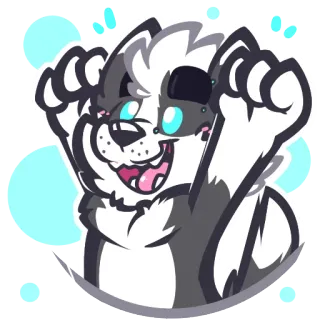 🤗 만화, 동물, 개, 늑대, 퍼리, 귀여운, 일러스트 telegram sticker