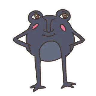 🌚 лягушка, амфибия, мультфильм, смешной, милый, животное, персонаж telegram sticker