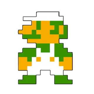 😛 Luigi Super Mario luigi, nintendo, mario, gioco, pixel telegram sticker