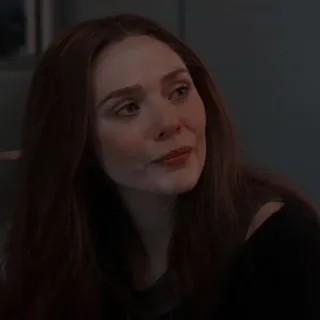 ☕️ Wanda Maximoff mulher, marvel, scarlet witch, elizabeth olsen, rosto, retrato telegram sticker