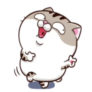 😄 cat, cartoon, sticker, cute, animal telegram sticker