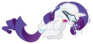😭 Rarity My Little Pony langka, mlp, my little pony, menangis, sedih, poni telegram sticker