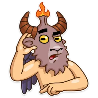 👂 demon, monster, devil, horns, cartoon telegram sticker