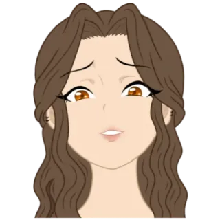 ☺️ 여자, 만화, 일러스트, 소녀, 초상화 telegram sticker