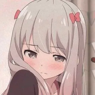 😳 ragazza anime, carino, manga, illustrazione, cartone animato telegram sticker