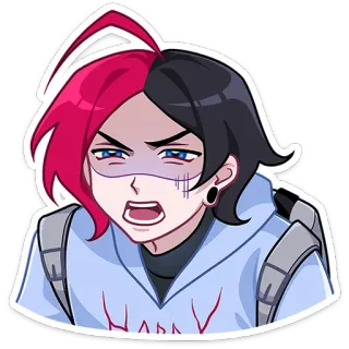 😲 HAAAA Anime, Dessin animé, En colère, Expression, Frustré, Crier telegram sticker
