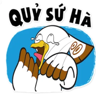 😚 Quỷ Sứ Hà Desenho animado, Gaivota, Pássaro, Vietnamita, Texto, Engraçado telegram sticker