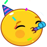 🥳 Emoji, Festa, Party, Compleanno, Corfetti, Festivo whatsapp sticker