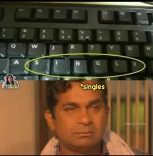 😢 Brahmanandam Telugu Cinema *singles brahmanandam, single, sad, meme, reaction, keyboard, lonely, telugu telegram sticker