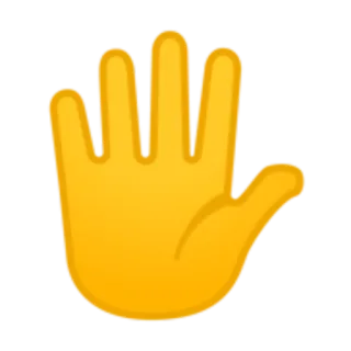 🖐 hand, stop, gesture, emoji telegram sticker