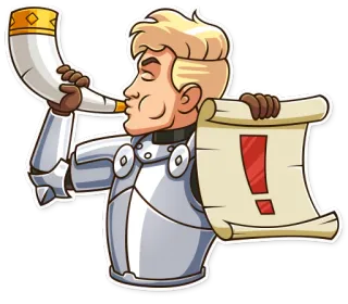 Romantic Knight telegram stickers