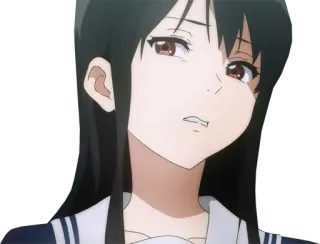 😐 Anime, Mädchen, Schuluniform, Cartoon whatsapp sticker